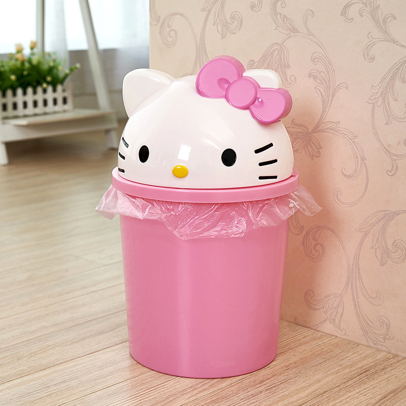 Office Furniture Brands - Hello Kitty Small Desktop Trash Can