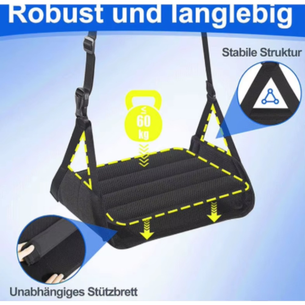 Under Desk Hammock - Adjustable Travel Foot Hammock with Storage