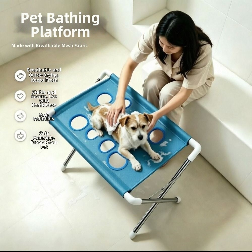 Under Desk Hammock - Foldable Pet Grooming Table Non-Slip Quick-Dry