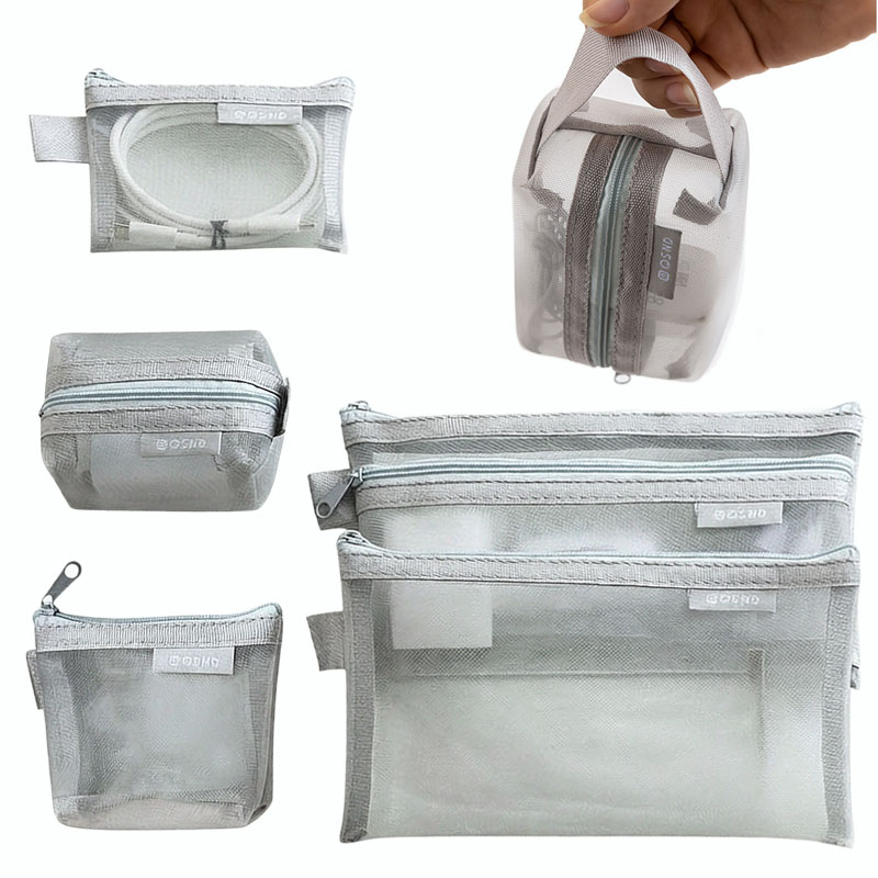 Office Furniture Cabinets - Gray Mesh Organizer Bags – for