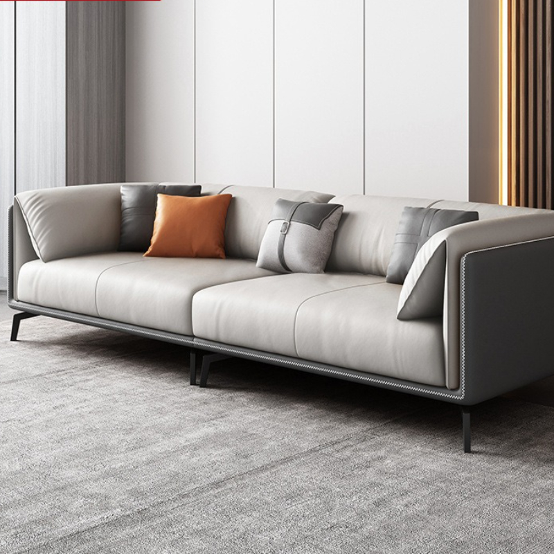 Office Furniture Set - Cowhide Business Office Sofas Reception Living