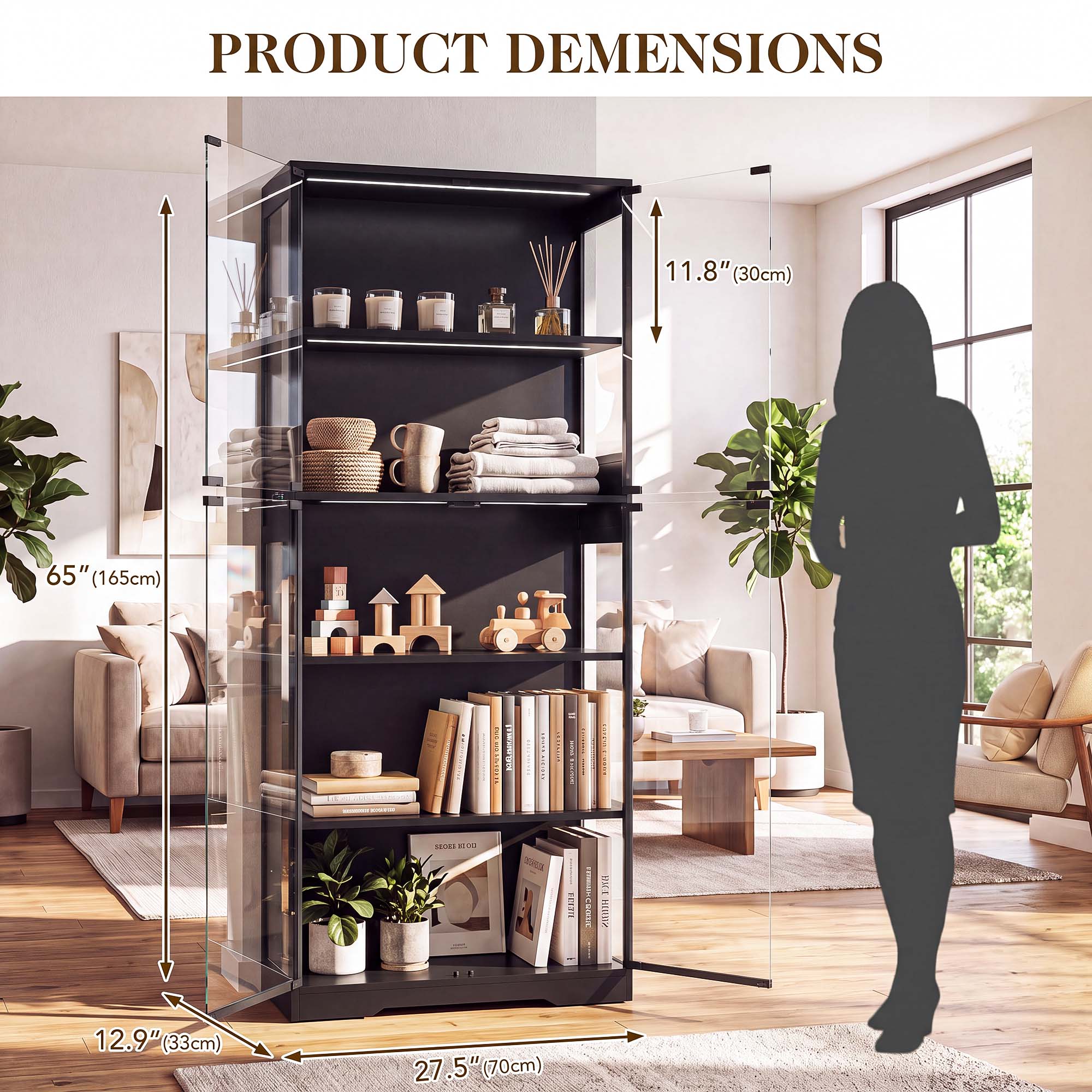 TCGBKAF 5‑Tier Display Cabinet - Office Furniture Cabinets 评论和价格