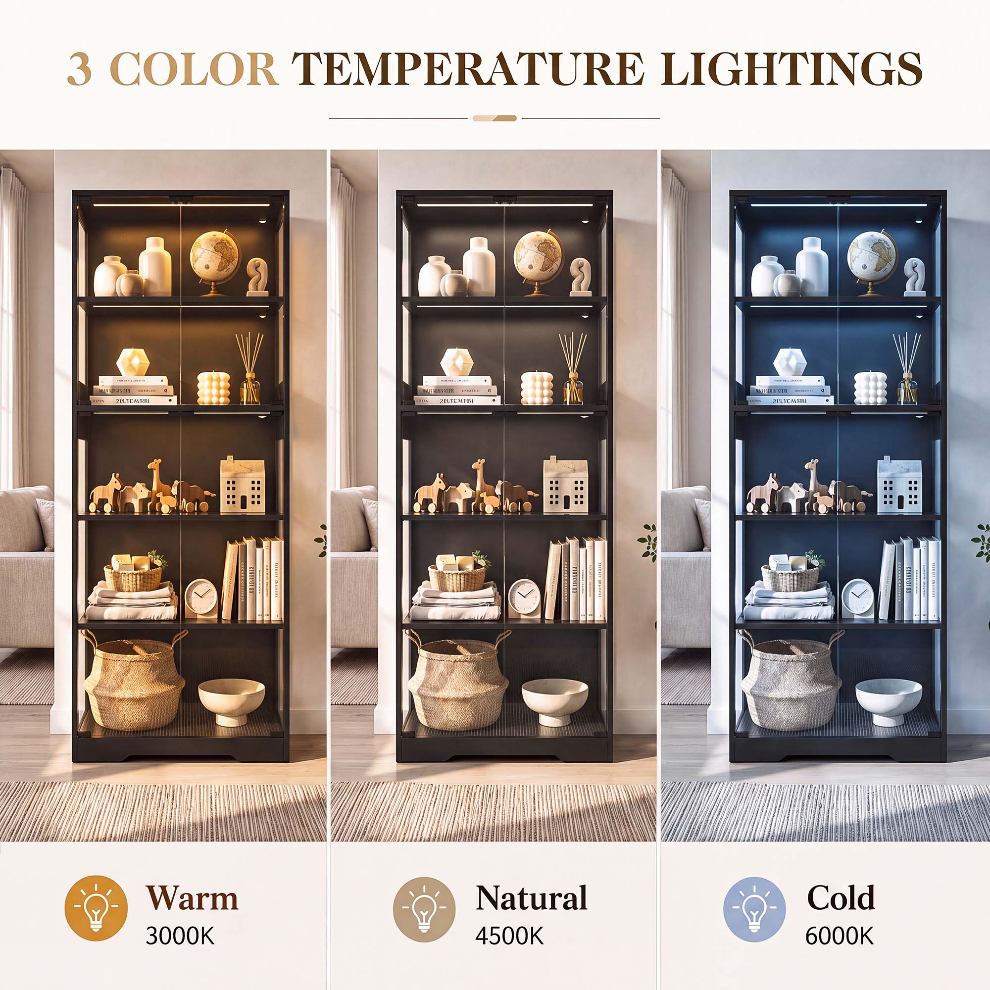 TCGBKAF 5‑Tier Display Cabinet - Office Furniture Cabinets 评论和价格