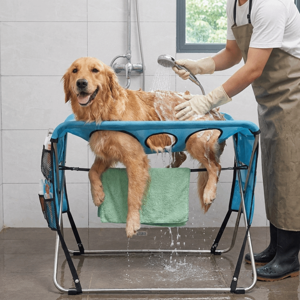 Folding Pet Grooming Hammock Q - Under Desk Hammock 评论和价格