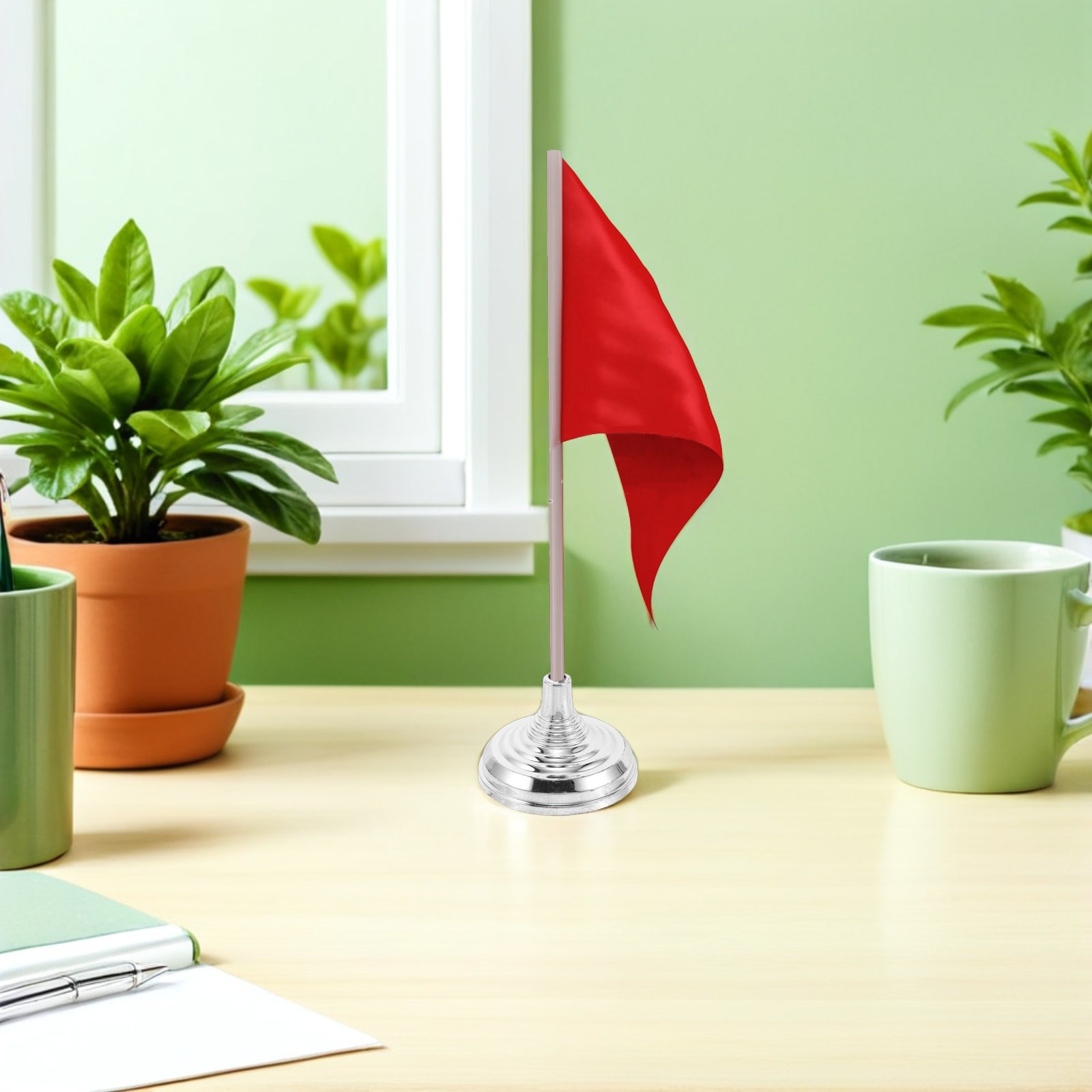 12Pcs Silver Mini Desk Flag St - Office Furniture Brands 评论和价格