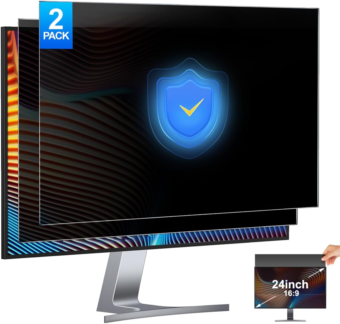2 Pack 24 Inch Computer Privac - Monitor Privacy Filter 评论和价格