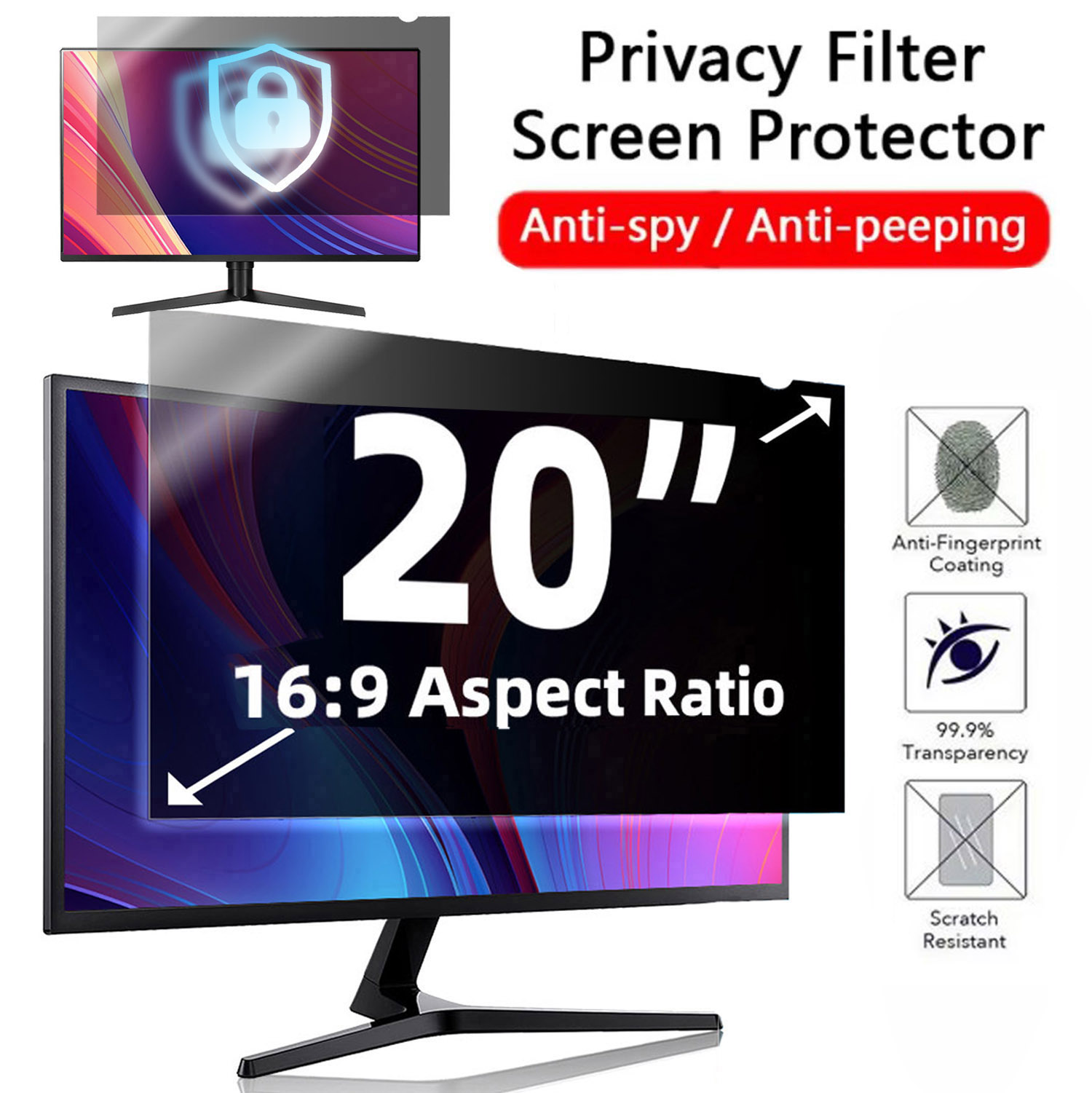 20 Inch Computer Privacy Scree - Monitor Privacy Filter 评论和价格